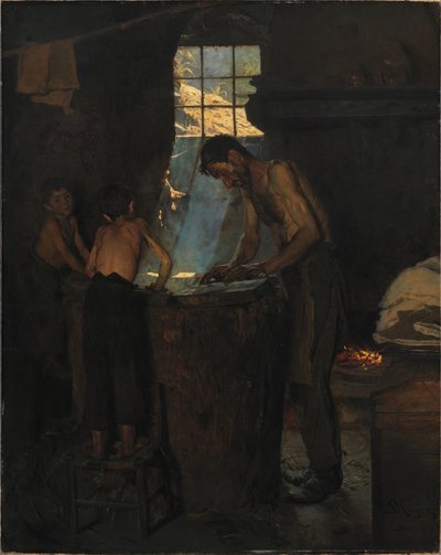 Italiaanse dorpshoedenmakers door Peder Severin Krøyer